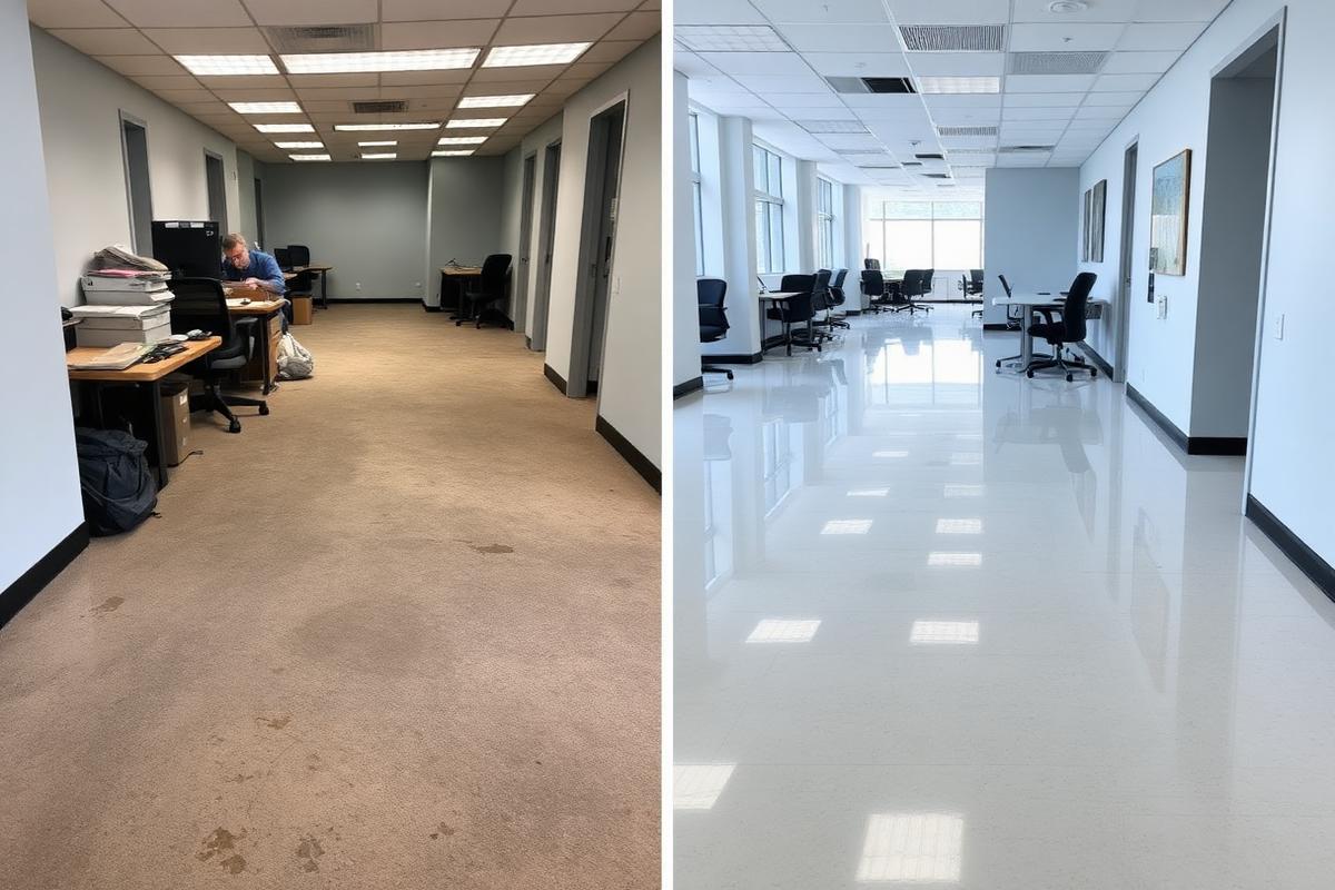 Resultado de limpieza profesional — Oficina corporativa