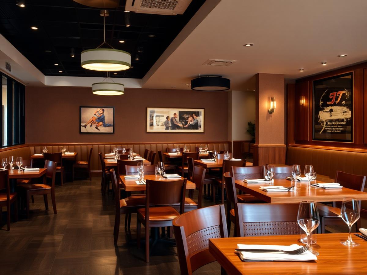 Restaurante limpio y preparado para abrir